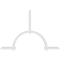 Ekena Millwork Ericson Architectural Grade PVC Gable Bracket, 108"W x 72"H x 4"D x 4"F, 16/12 Pitch GBP108X72X0404ERI00 - alternate 5